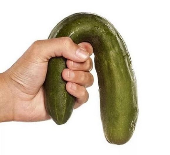 um pepino na mão simboliza potência lenta